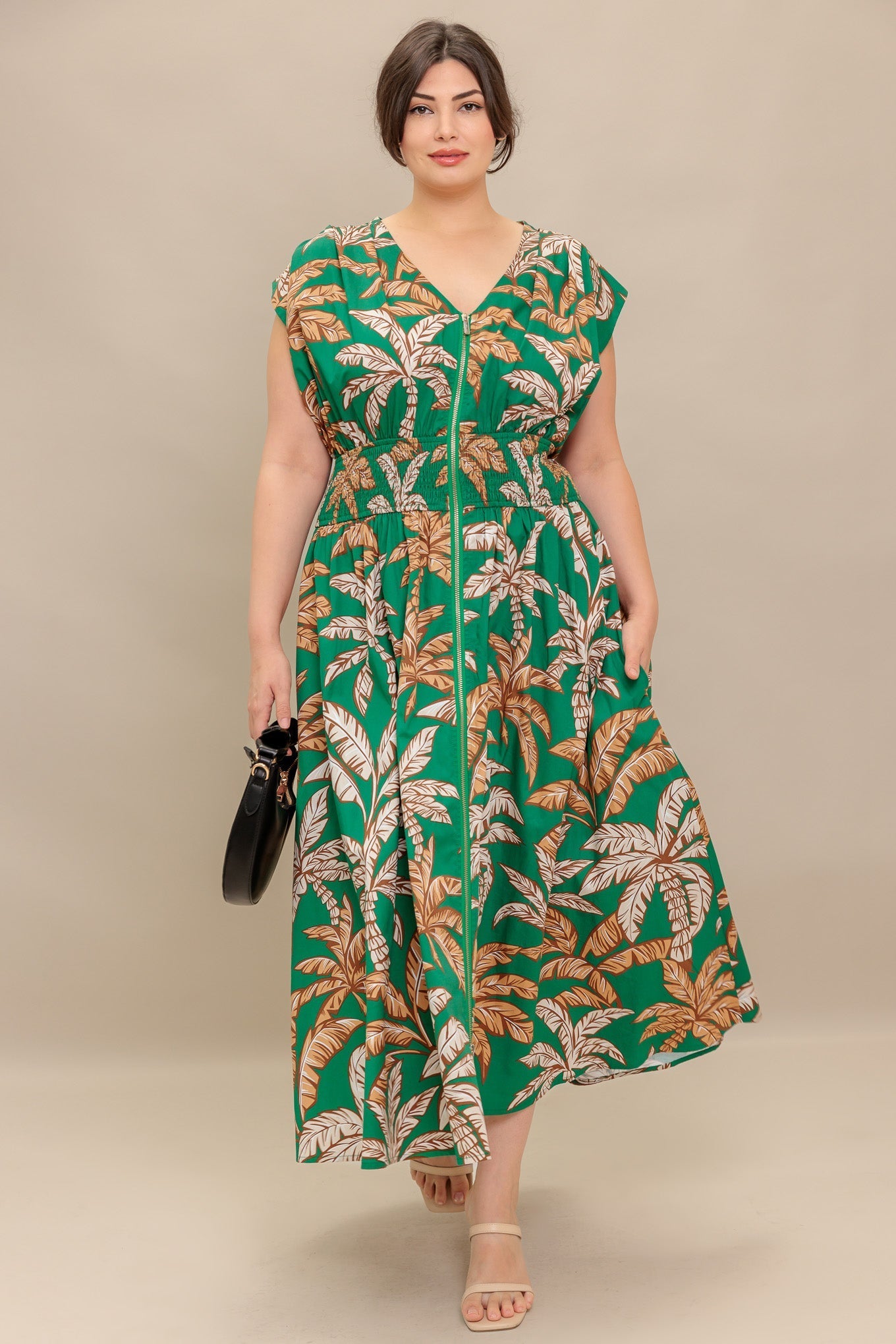 LUSH STILLNESS WOVEN MIDI DRESS Flying Tomato